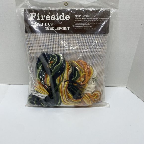 Fireside Longstitch Needlepoint Kit Panda Portrait Factory Sealed 1983 Crafts - Picture 2 of 9